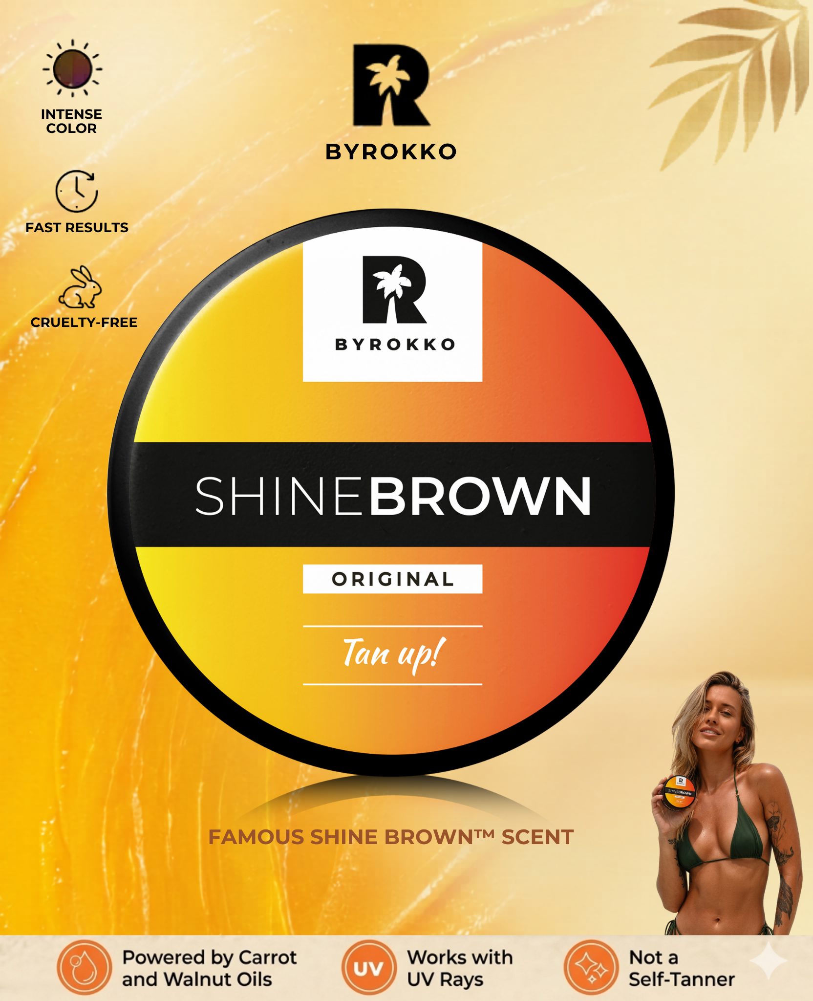 BYROKKO - Shine Brown Original Tan Up Cream 210ml BYROKKO - Shine Brown Original Tan Up Cream 210ml - Image 1