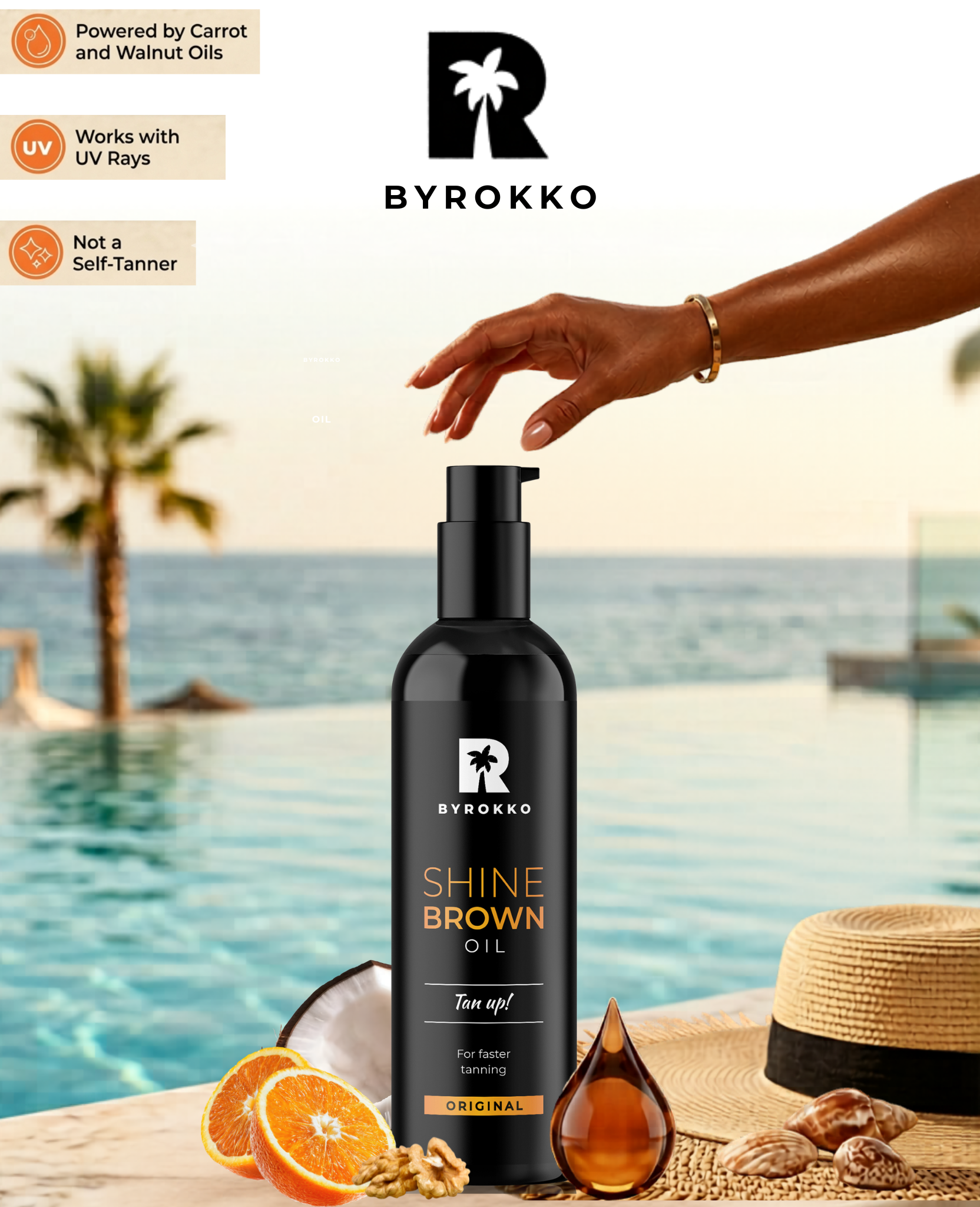 BYROKKO - Shine Brown Tanning Oil 150ml BYROKKO - Shine Brown Tanning Oil 150ml - Image 1
